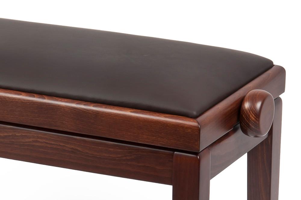 Beethoven-Bank, Beine montiert, stabile Mechanik, Farbe Rosenholz/Digitalpiano