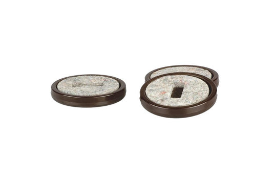 Klavier Untersetzer Kunststoff; mit Filz zur Fixierung der Rolle; innen, 60 mm